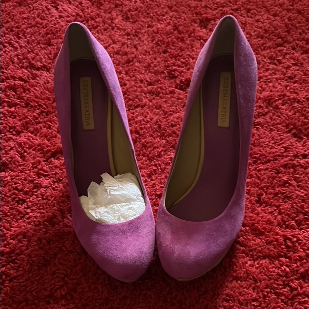 BCBGMaxAzria Light Magenta Nubuck Stiletto Heels